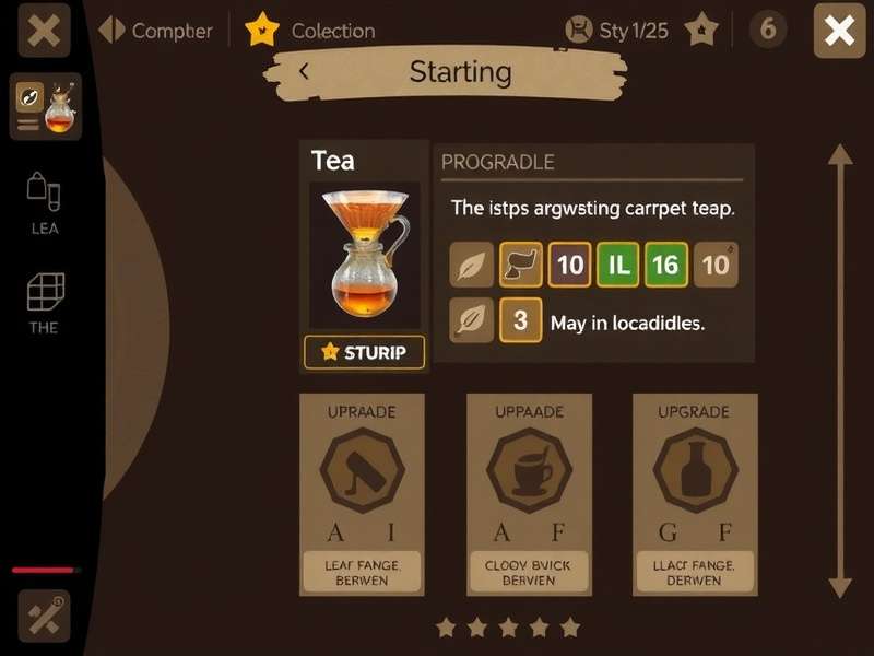 Black Pepper Chai Prodigy progression screen showing upgrades